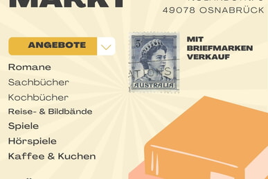 Flohmarkt f&uuml;r B&uuml;cher und Briefmarken am 21. November 2026