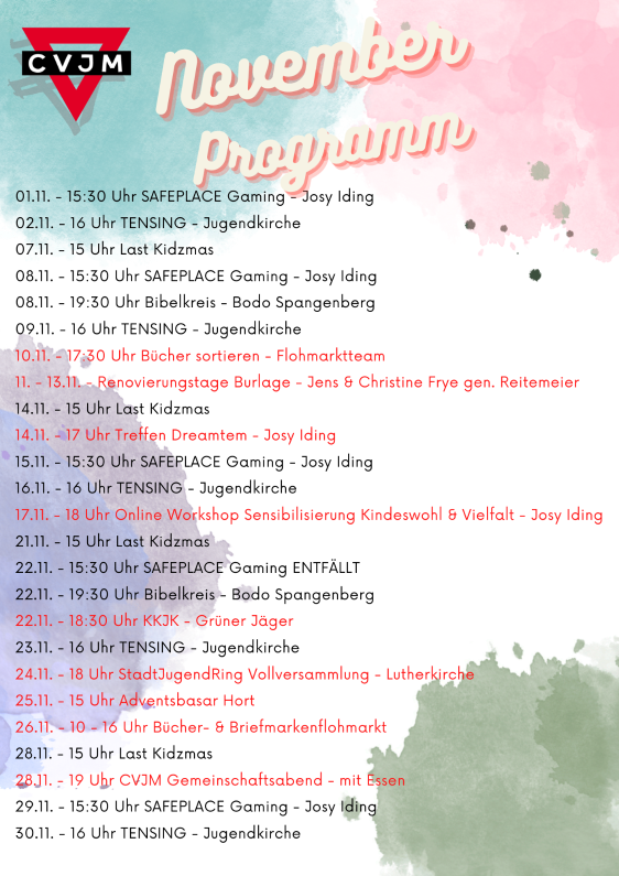 November 2022 Programm